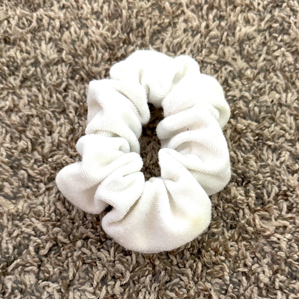 White Scrunchie Hair Accessory